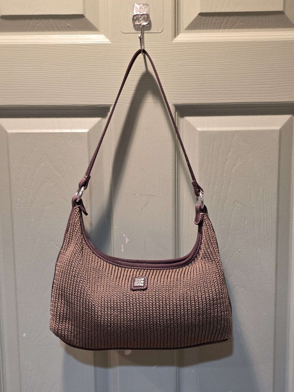 Lina Dusty Rose Woven Shoulder Bag
